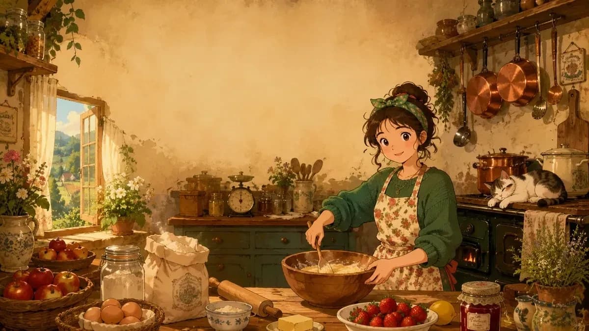 صناعة مقاطع طبخ الأنمي بأسلوب جيبلي بالذكاء الاصطناعي