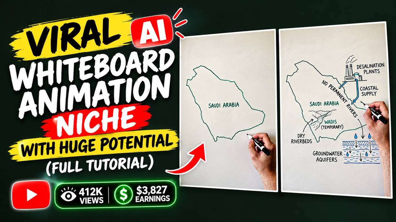 استوديو فيديوهات الوايت بورد التوضيحية الذكية (Whiteboard Animation Studio)