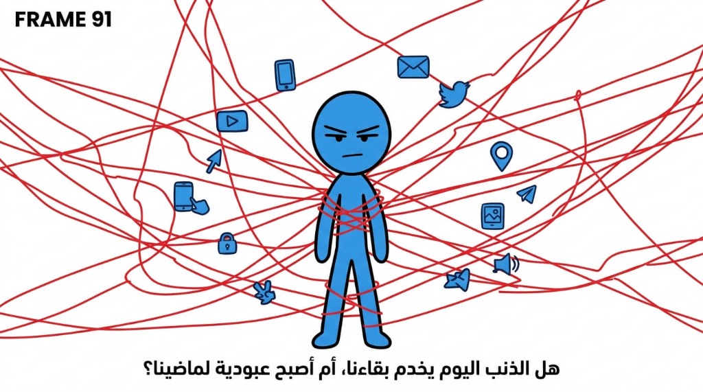 Stickman Connected Social Media Example